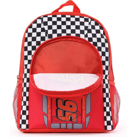🆕 Disney Lightning McQueen School Bag Boys Red Cars Kids Backpack - Picture 5 of 8